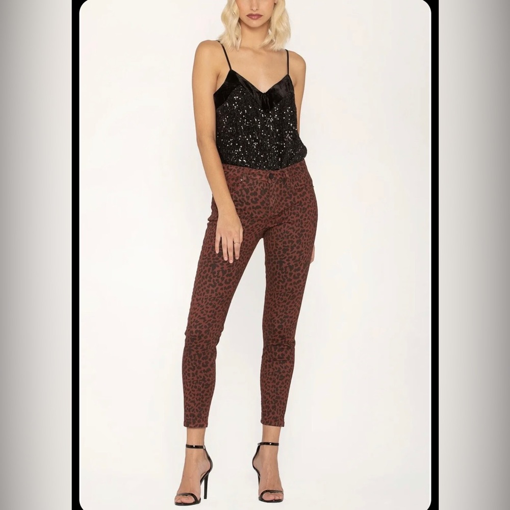 Miss Me Red Leopard Skinny Jeans Size 30